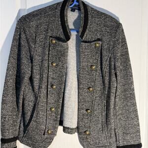Tommy Hilfiger Charcoal Blazer with Gold Buttons
